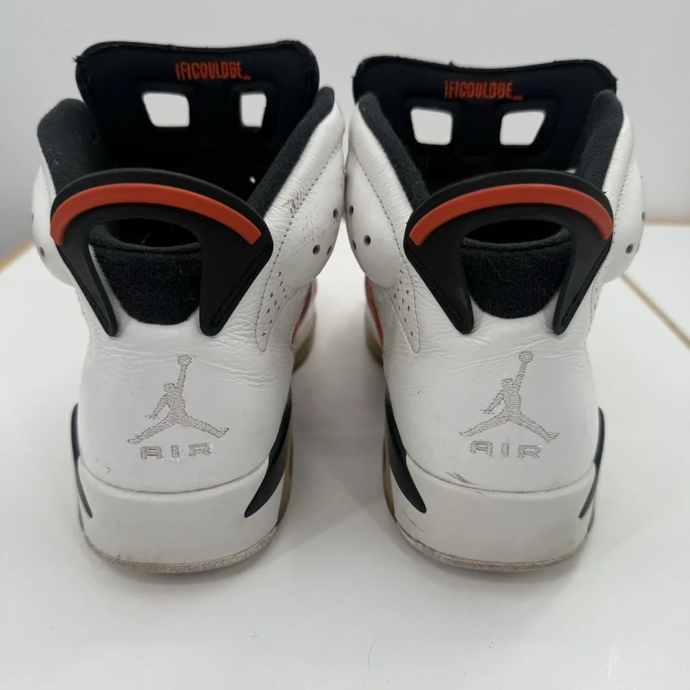 Nike Air Jordan 6 Retro Like Mike Gatorade Shoes‎ Size 8 White Orange 384664-145